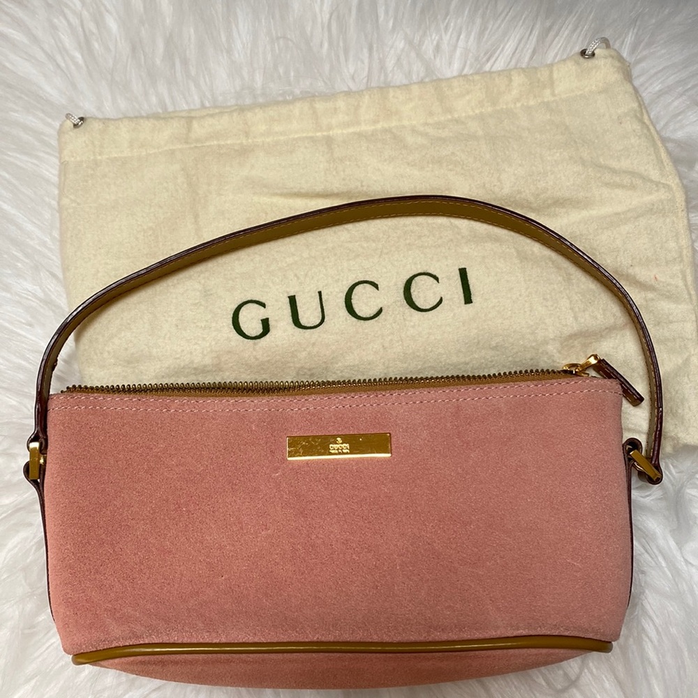 Gucci Pink Suede Purse